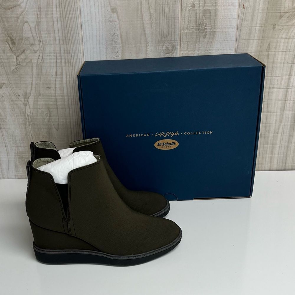 Dr Scholl’s New Johnnie Wedge Shoe Olive Women’s Size 6